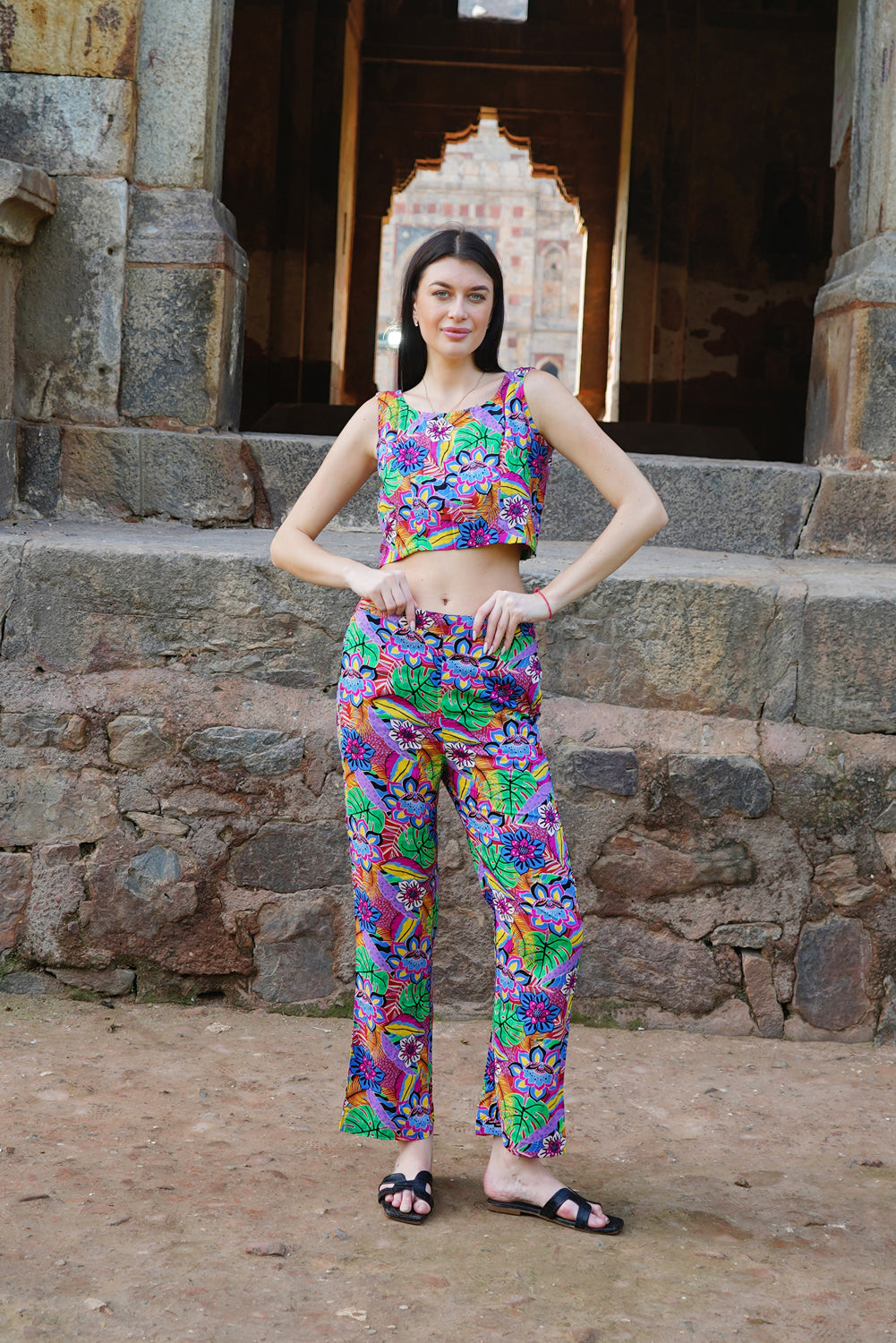 De-Code - Women- Co-Ords Set (Pant and Shirt 3Pcs)