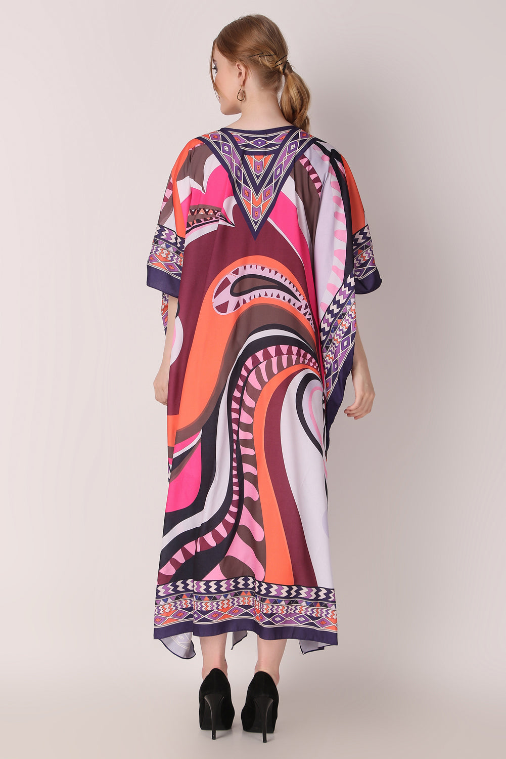 Rabiya - Noha - Digital Printed Abstract Luxury Kaftan