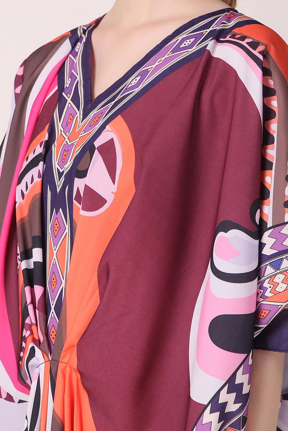 Rabiya - Noha - Digital Printed Abstract Luxury Kaftan