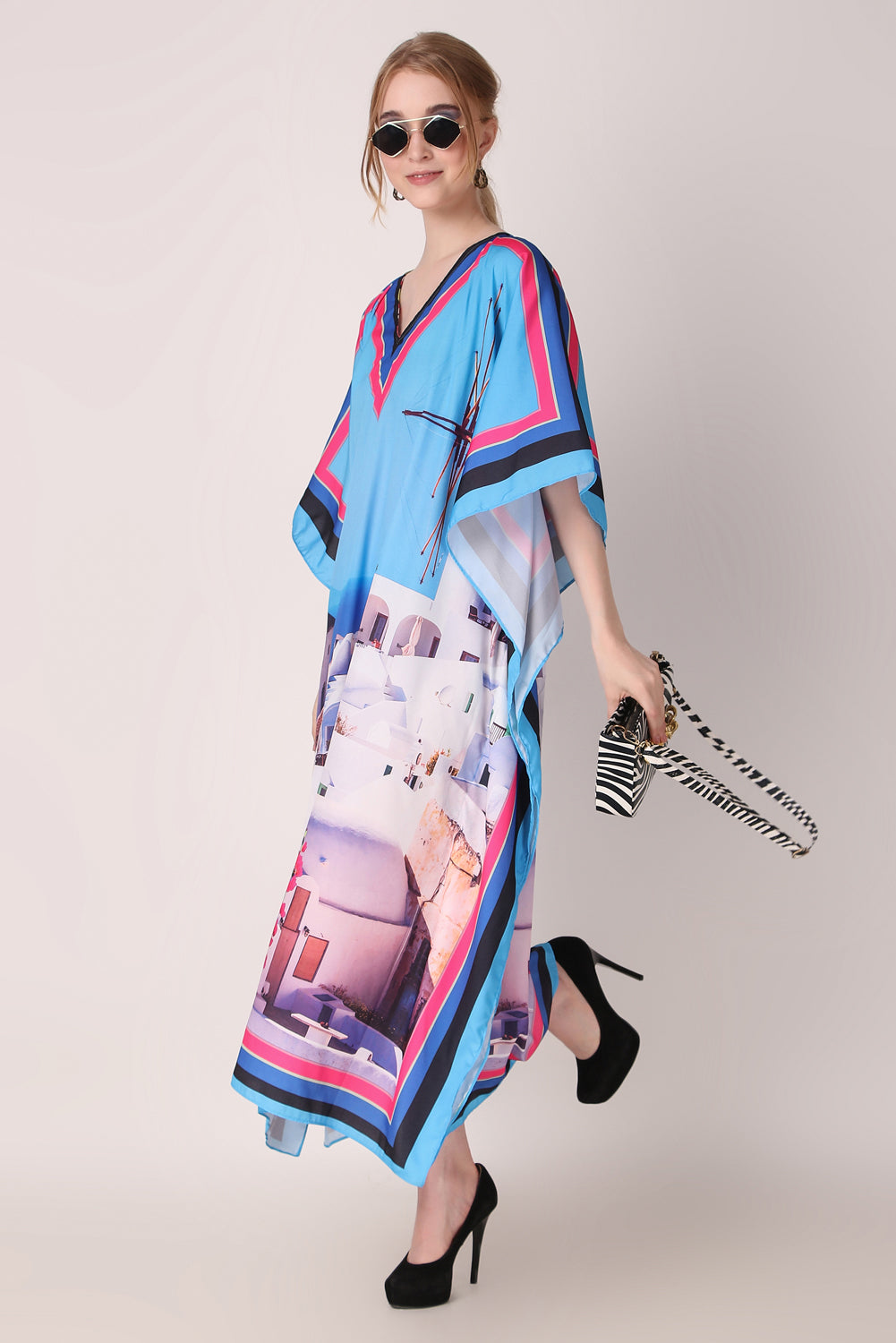 Rabiya - Noha - Digital Printed Greece Luxury Kaftan