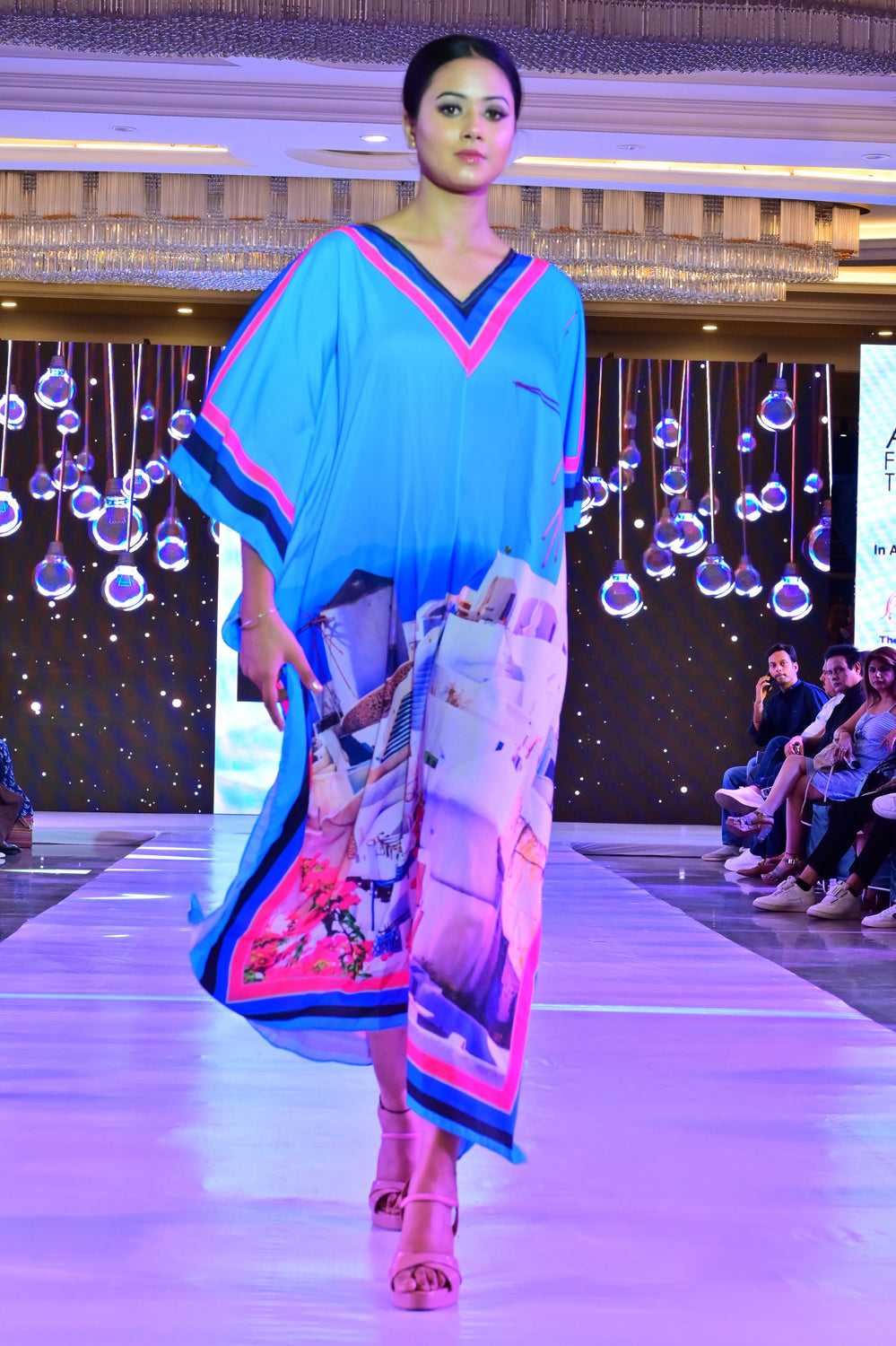 Kitaki - Noha - Digital Printed Greece Luxury Kaftan