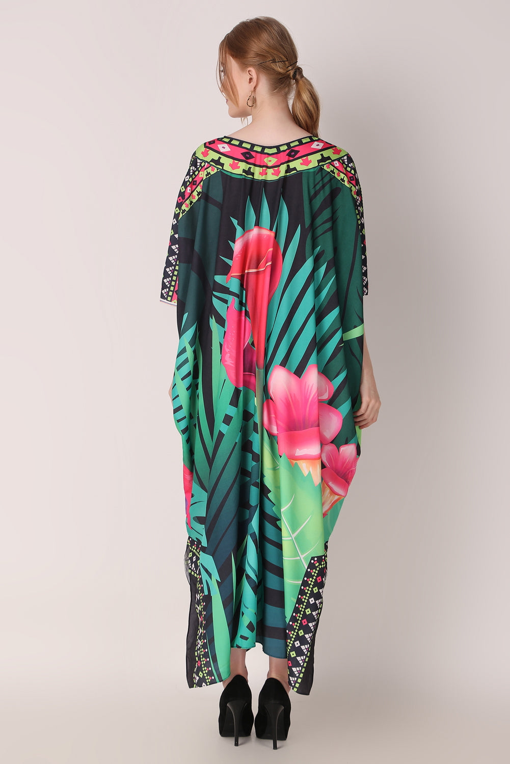 Rabiya - Noha - Tropical Leaf Beach Wear Dress