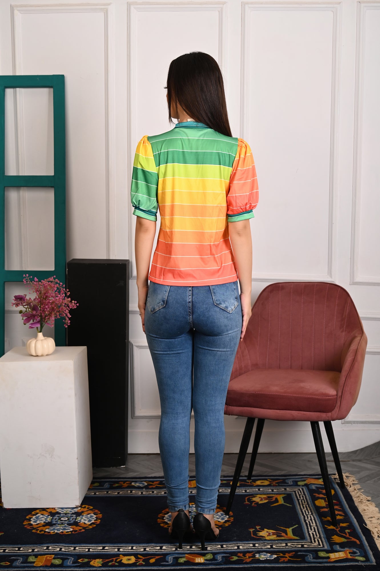 Noya - Rainbow Stripe T-Shirt for Girls