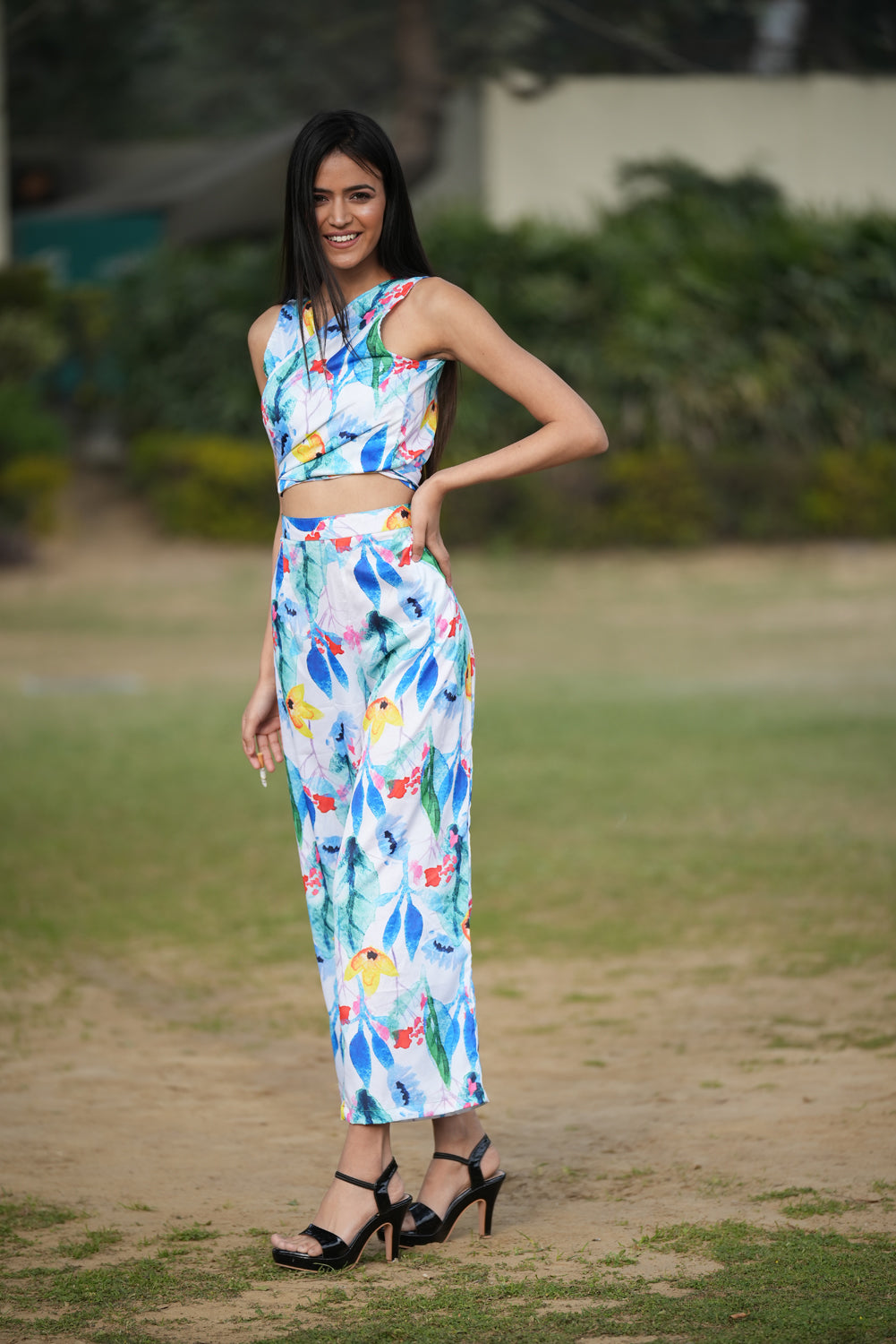 Floina - Pool- Printed Floral Co-Ords Set