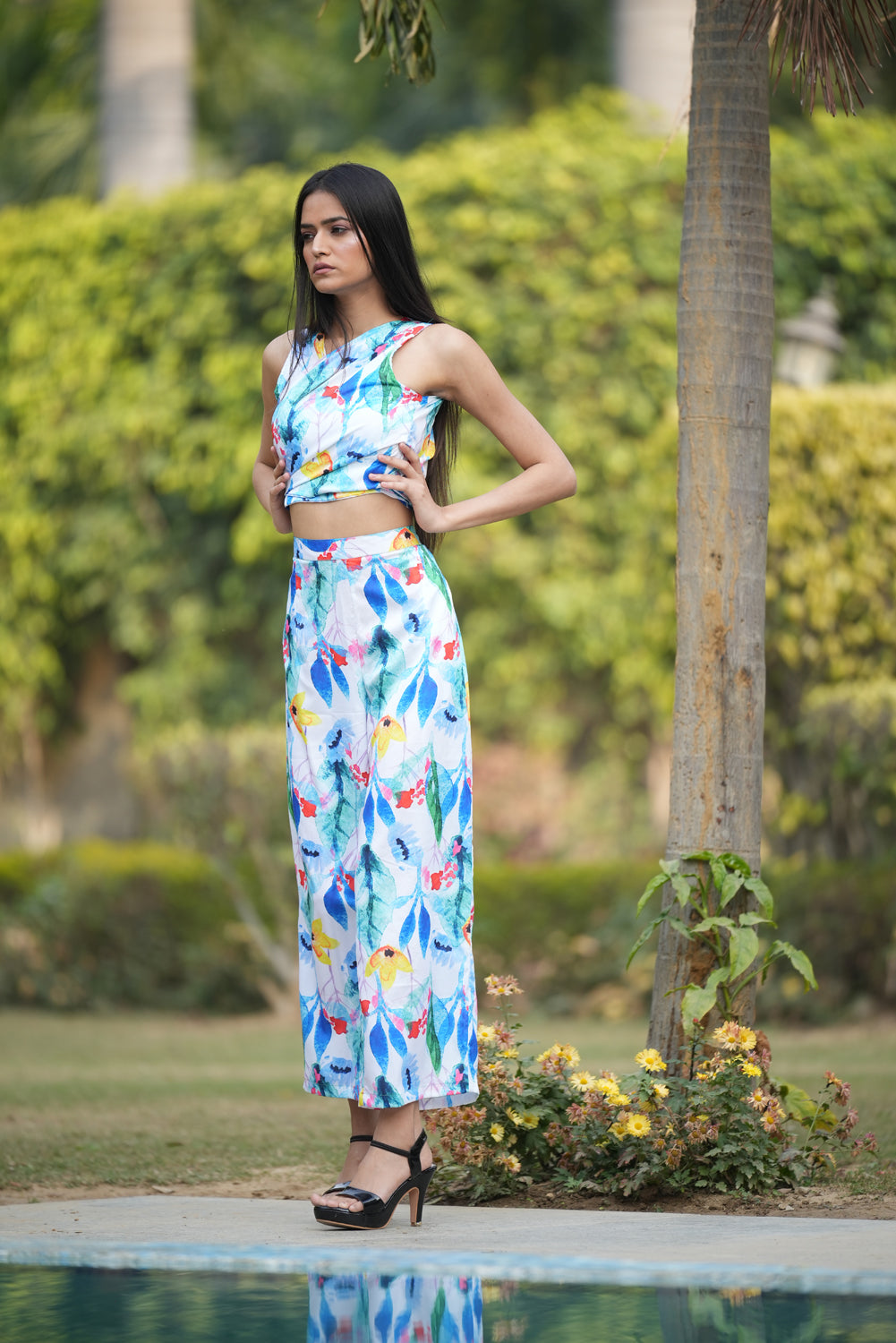 Floina - Pool- Printed Floral Co-Ords Set