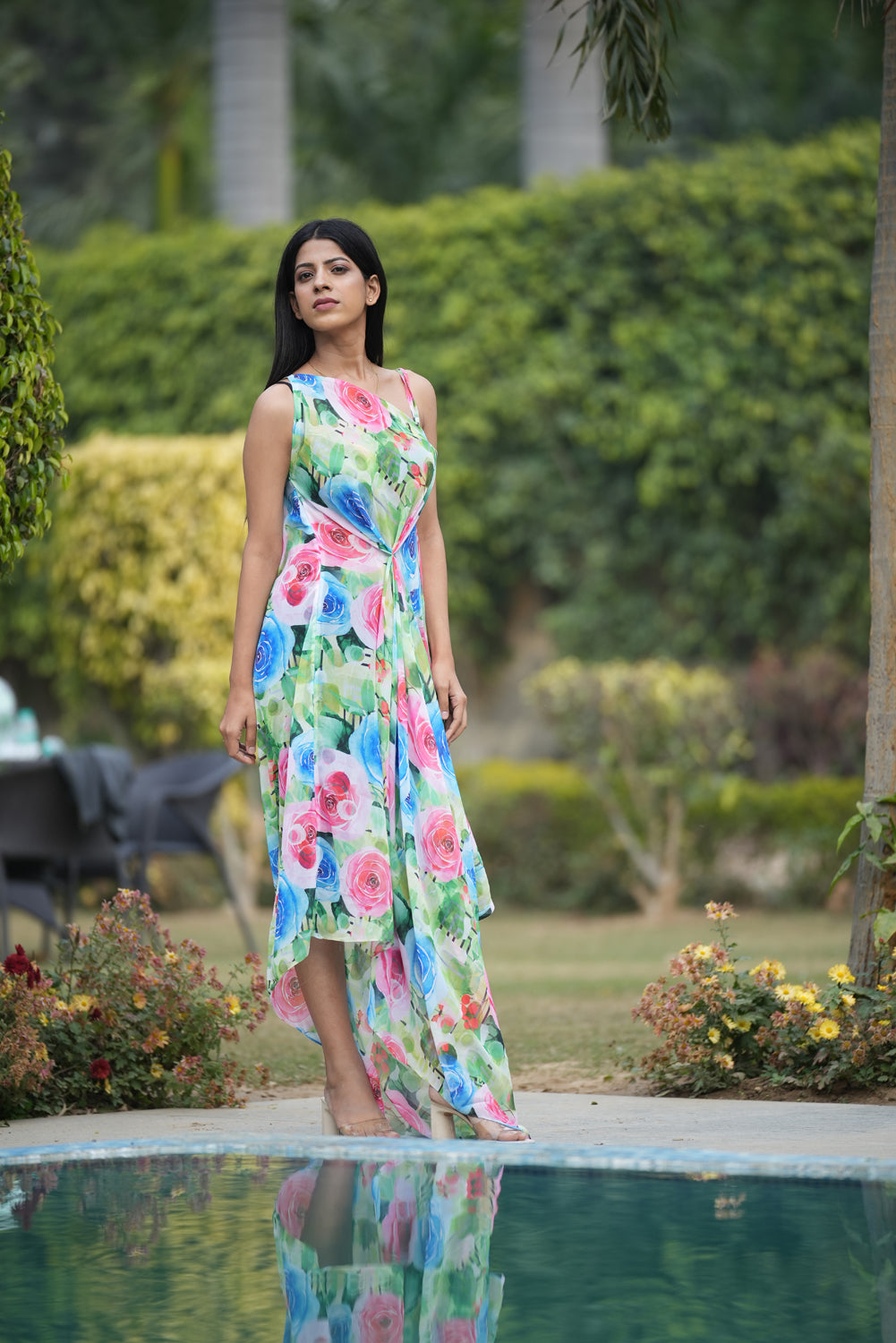 Floina - Pool- Printed Floral Dress