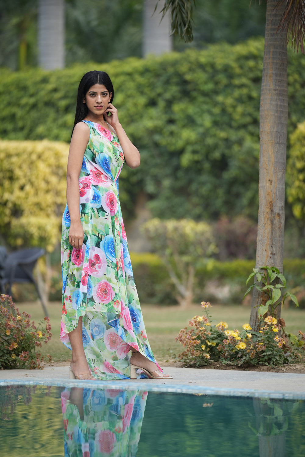 Floina - Pool- Printed Floral Dress