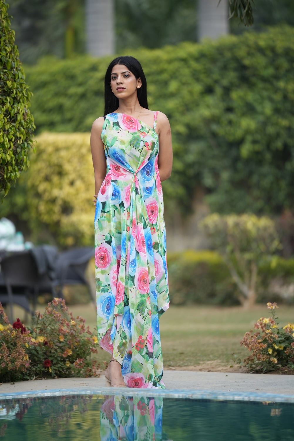 Floina - Pool- Printed Floral Dress