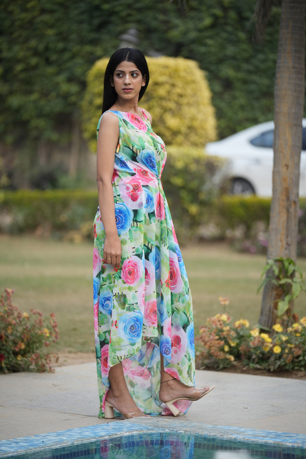 Floina - Pool- Printed Floral Dress