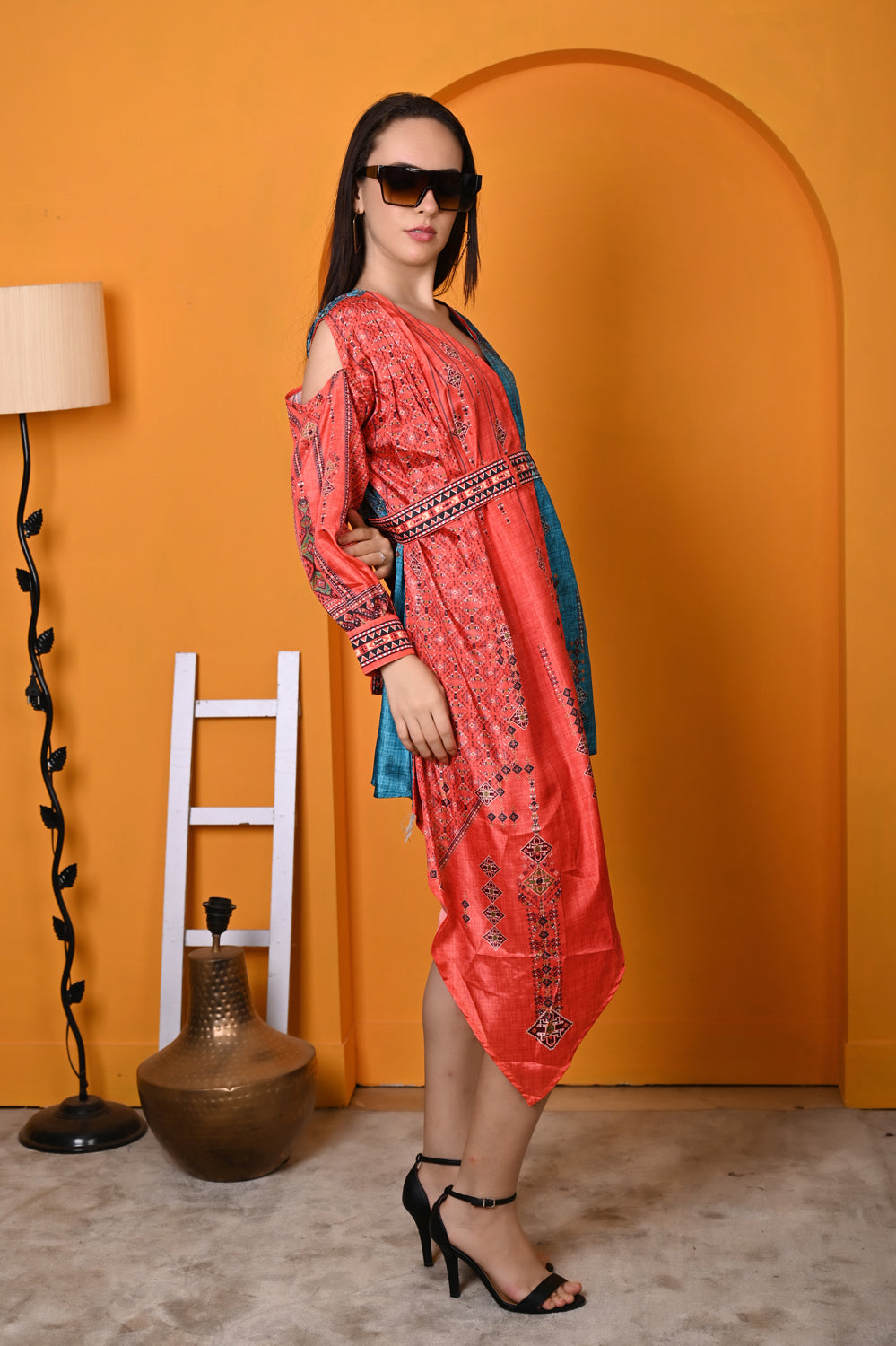 Kinza - Women - Red And Blue Printed Dress