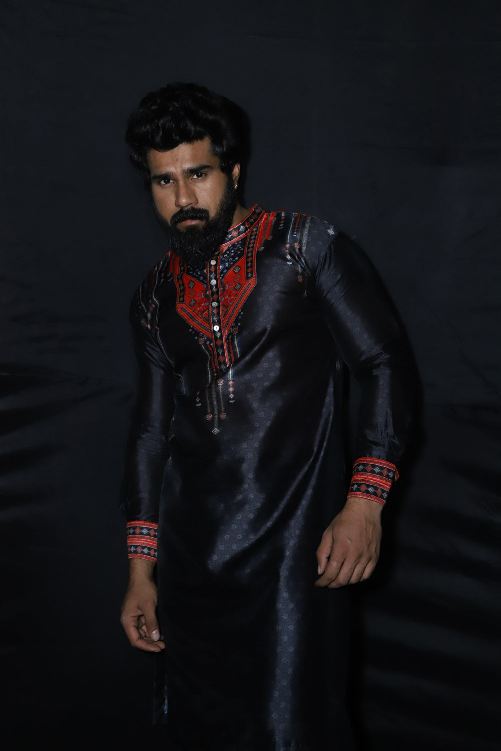 Sebastian - Men - Crepe Printed Kurta Set