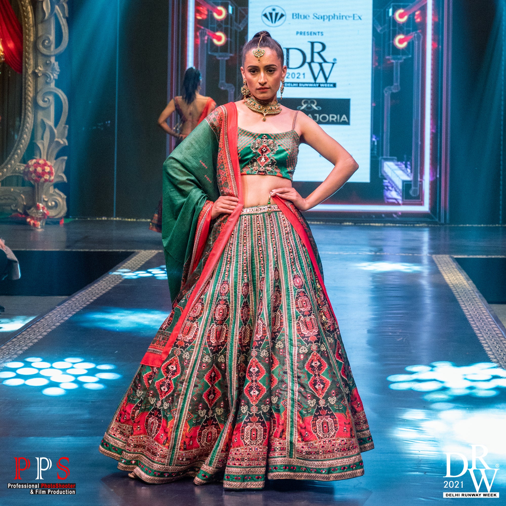 Sebastian - Women - Row Silk Printed Lehenga With Embroidery