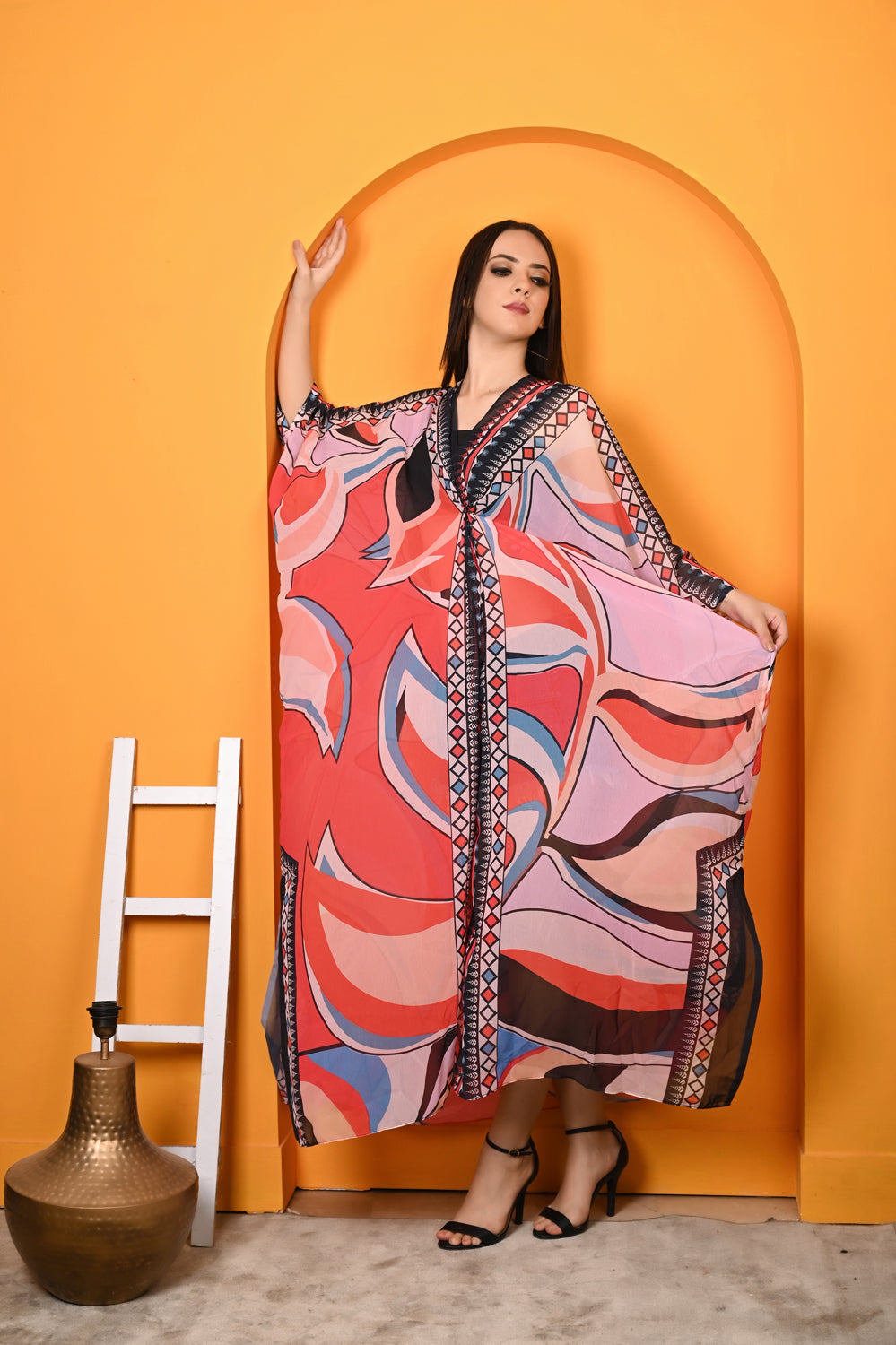 Kinza - Women- Digital Printed  Luxury Kaftan