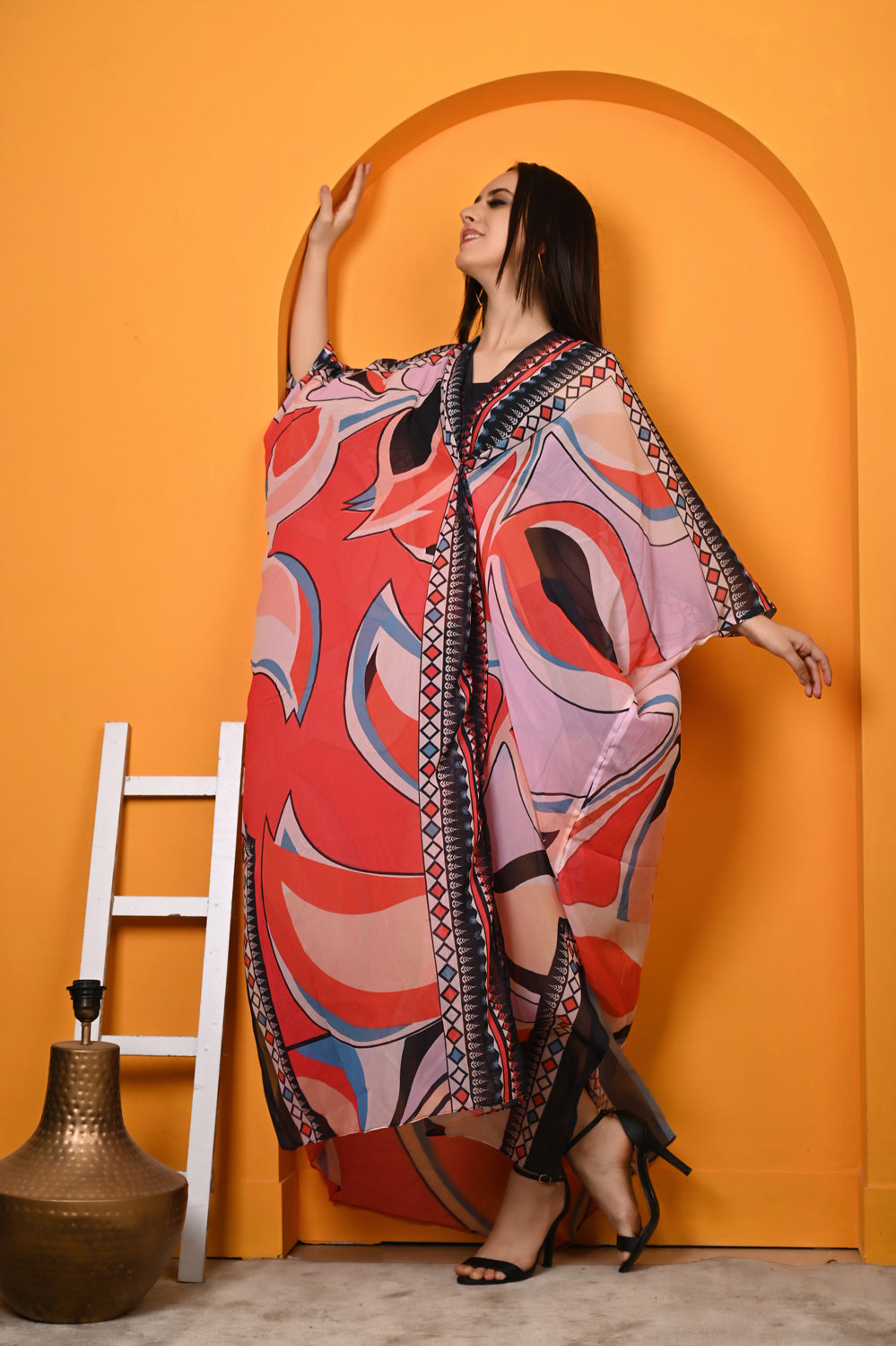 Kinza - Women- Digital Printed  Luxury Kaftan