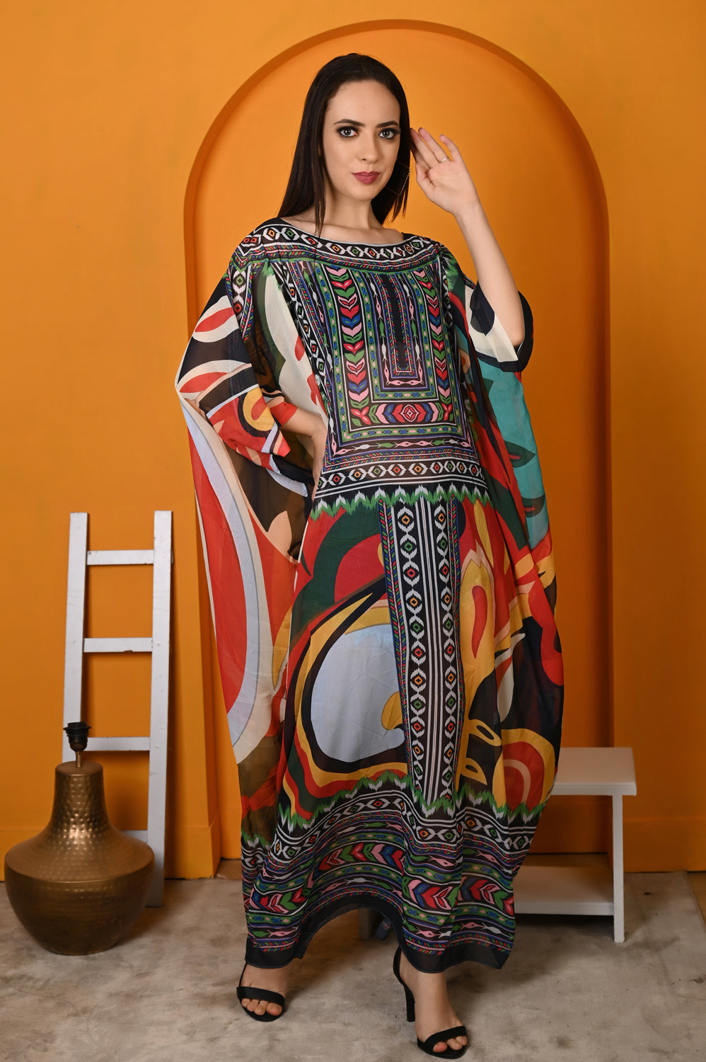 Kinza - Women- Digital Printed Luxury Kaftan For Women